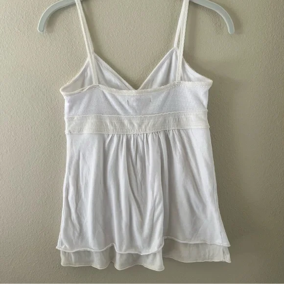 Hollister y2k white/cream cotton tank SZ MD - Picture 2 of 8